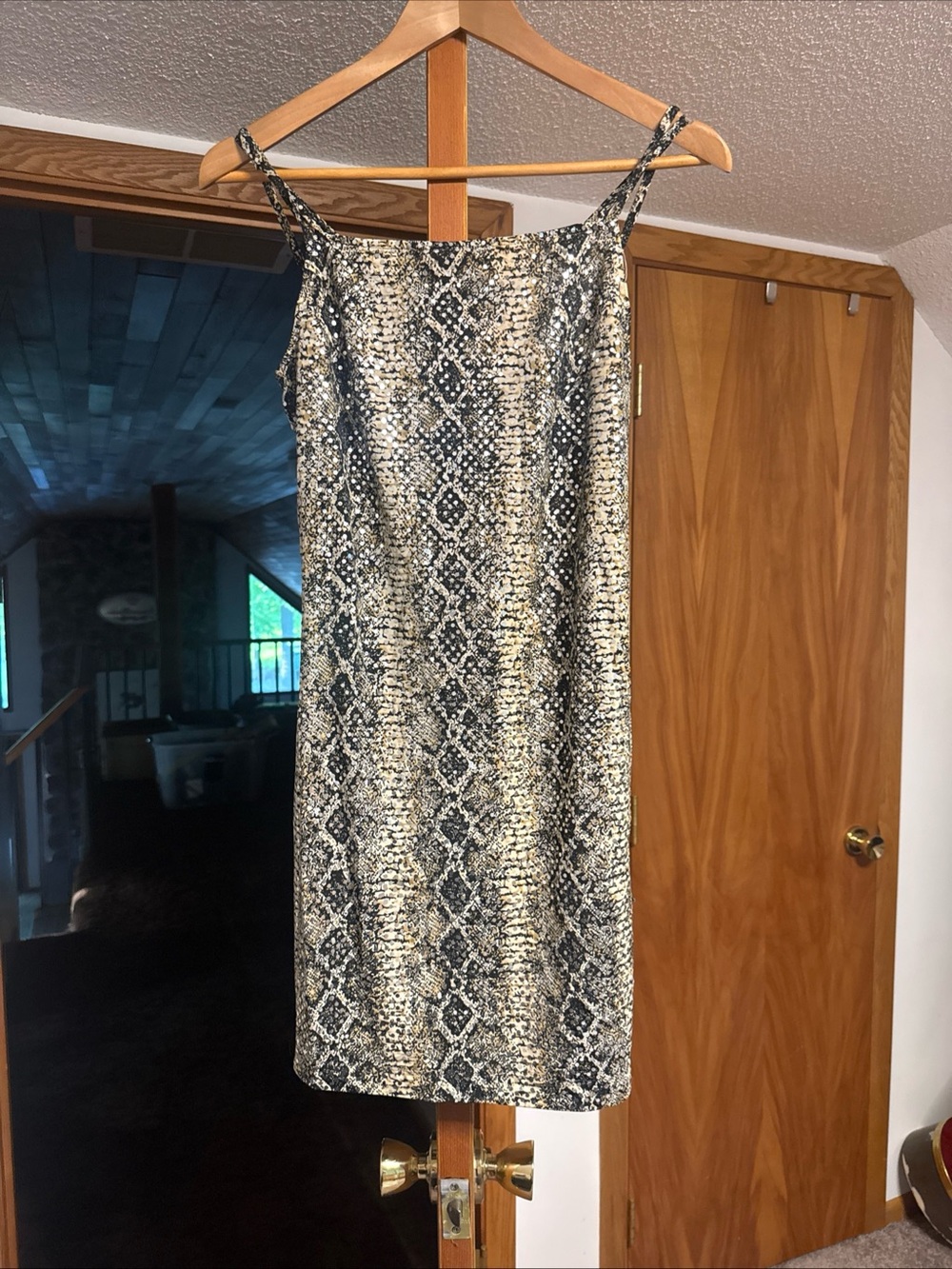 CDC Snake Print Sparkly Slip Dress